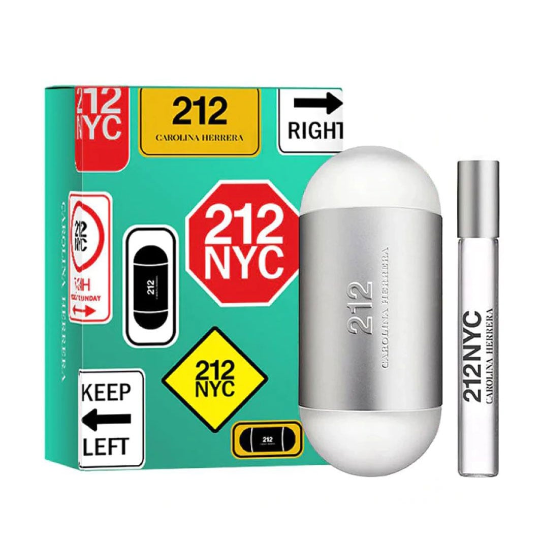 Парфумований набір жіночий Carolina Herrera 212 NYC (туалетна вода, 100 мл + туалетна вода, 10 мл)